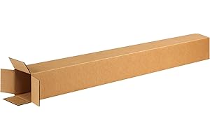 BOX USA 4x4x72 Tall Corrugated Boxes, Tall, 4L x 4W x 72H, Pack of 15 | Shipping, Packaging, Moving, Storage Box for Home or Business, Strong Wholesale Bulk Boxes