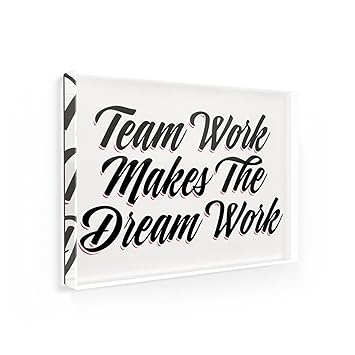 Imán para nevera Vintage letras trabajo en equipo hace el sueño ...