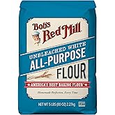 Bob's Red Mill Unbleached All Purpose Flour, 5lb (Pack of 1) - Organic, Vegan, Kosher