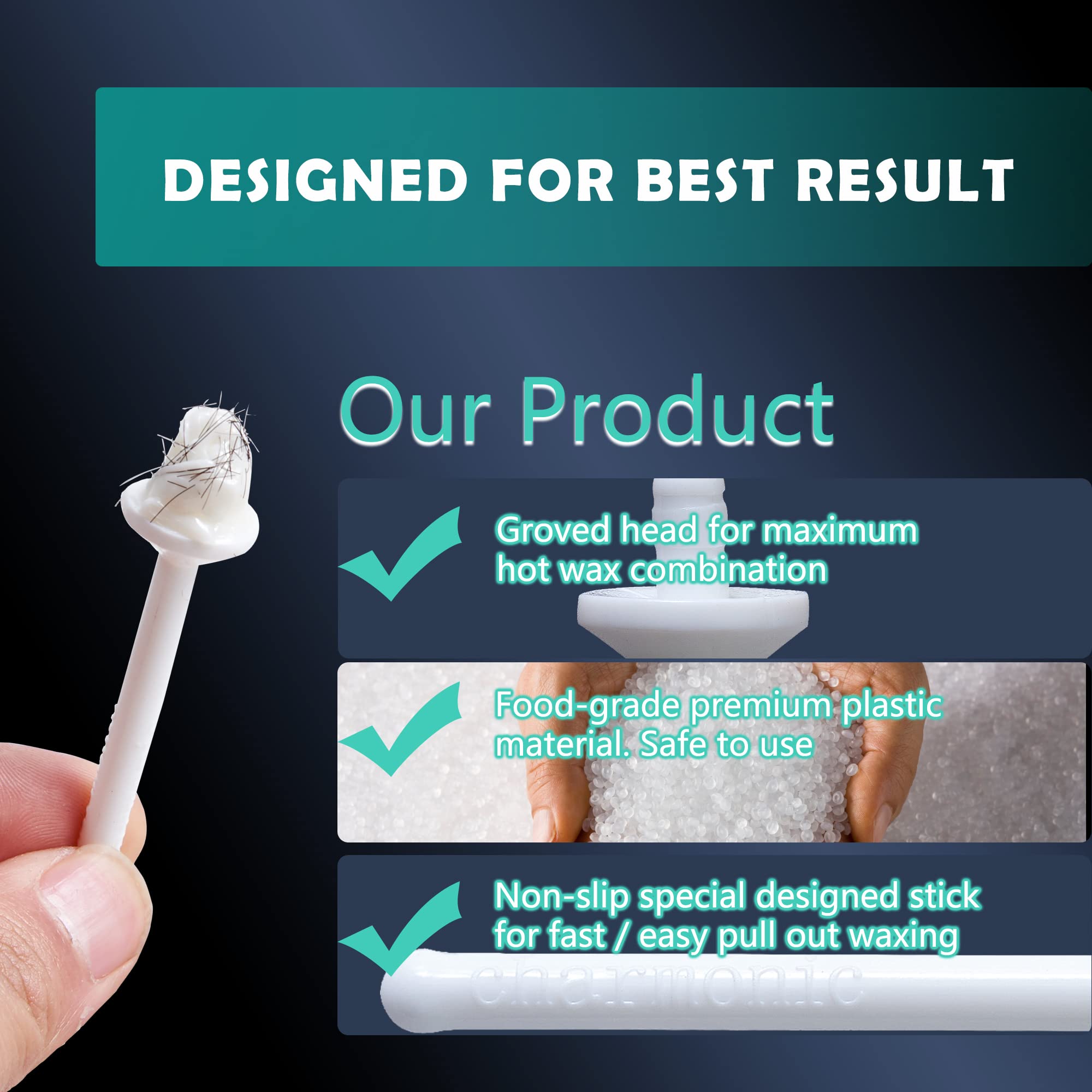 200 Pcs Wax Sticks, Nose Wax Kit Accessories, Waxing Sticks for Nostril Nasal Cleaning, Ear Face Eyebrows Hair Removal for Men Women