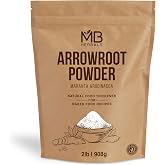 MB Herbals Arrowroot Flour Powder 2 LB | Arrowroot Starch 32 oz / 908g for Baking Cornstarch Substitute | Gluten Free Natural Thickener for Soups Sauces | No Preservatives