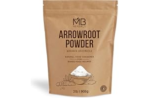 MB Herbals Arrowroot Flour 2 LB | Arrowroot Powder 32 oz for Baking Cornstarch Substitute | Gluten Free Natural Thickener | No Preservatives