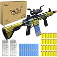 AGM MASTECH 416 Soft Bullet Toys Gun, Empty Shell Ejecting Design, 40 Soft Foam Darts, 20 Shells, 2 Magazines. Toy Blaster Gun for Parties, Family Fun, Kids & Adults (Gold)