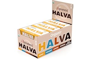 WELLBEE'S Organic OhGoodness! Honey Halva - Case Of 12 - Only TWO Simple Ingredients, Melt-in-Mouth Snack & Dessert, Honey Sweetened Treat Paleo Approved - (Honey - Original) 75g Each