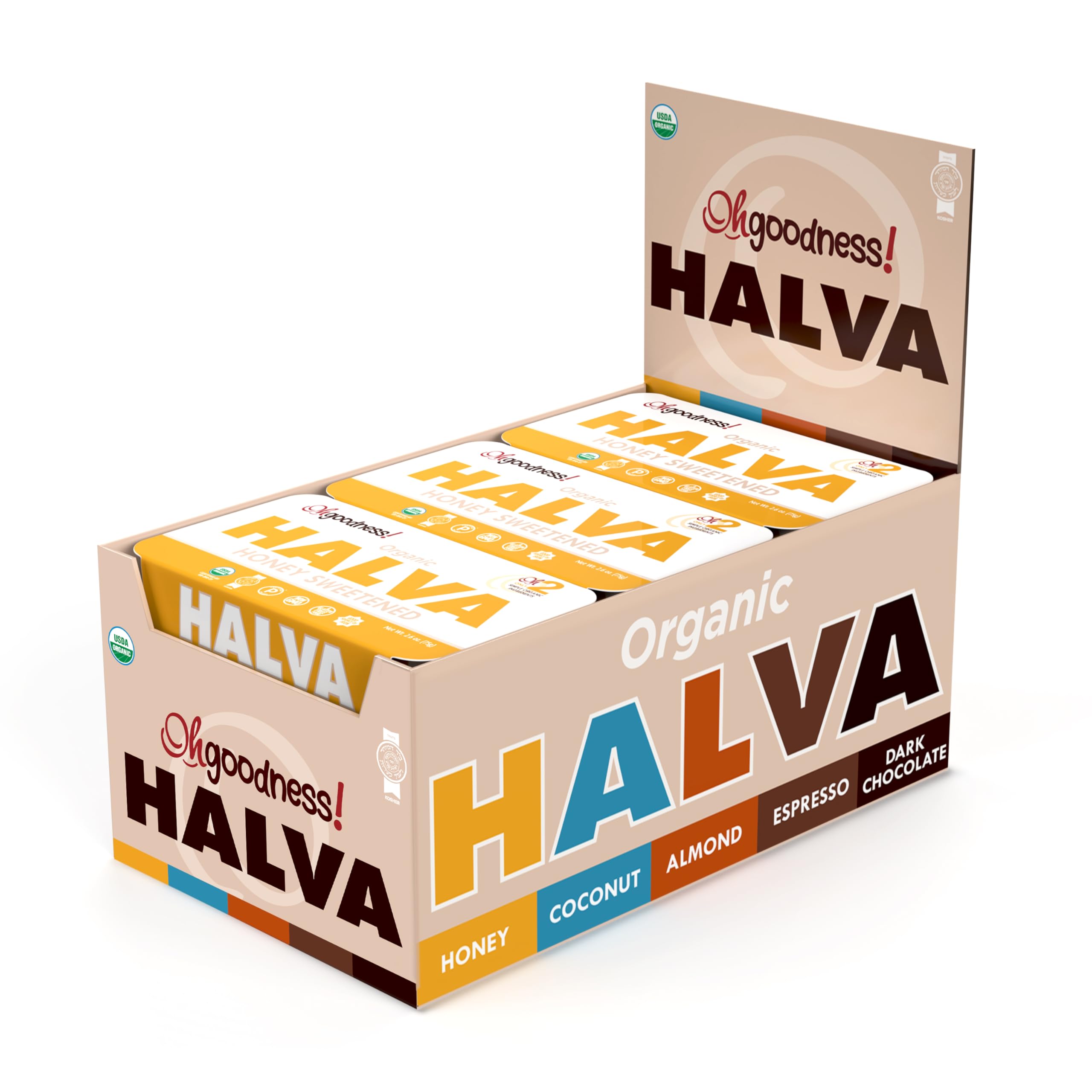 Organic OhGoodness! Honey Halva - Case Of 12 - Only
