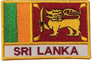 Sri Lanka National Flag Embroidered Iron on Sew on Patch Badge for Clothes etc. 9 X 6 cm