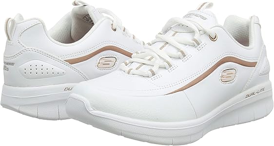 skechers white and gold