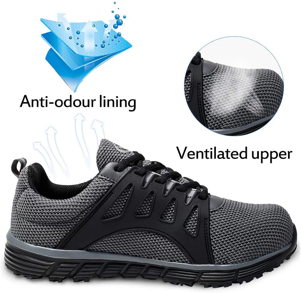 lightweight breathable steel toe shoes