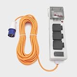 Eurohike 15m Mains Kit 3 UK Sockets 2 USB 2.1A Camping Caravan Hook Up IP44 view 6