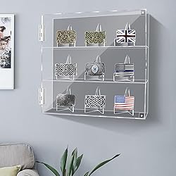 Acrylic Belt Buckle Display Case, Clear Wall Shadow