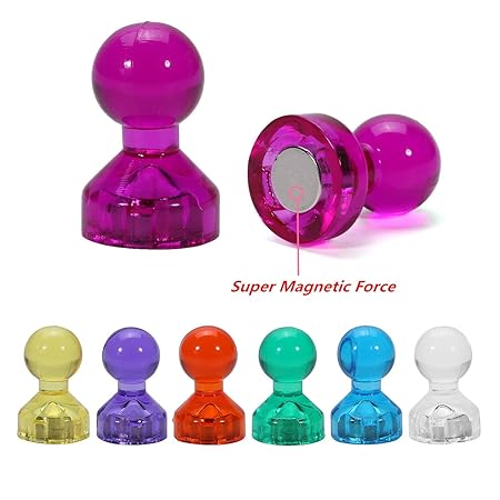 Chinchetas magnéticas, Charminer 50 imanes presas para puerta ...