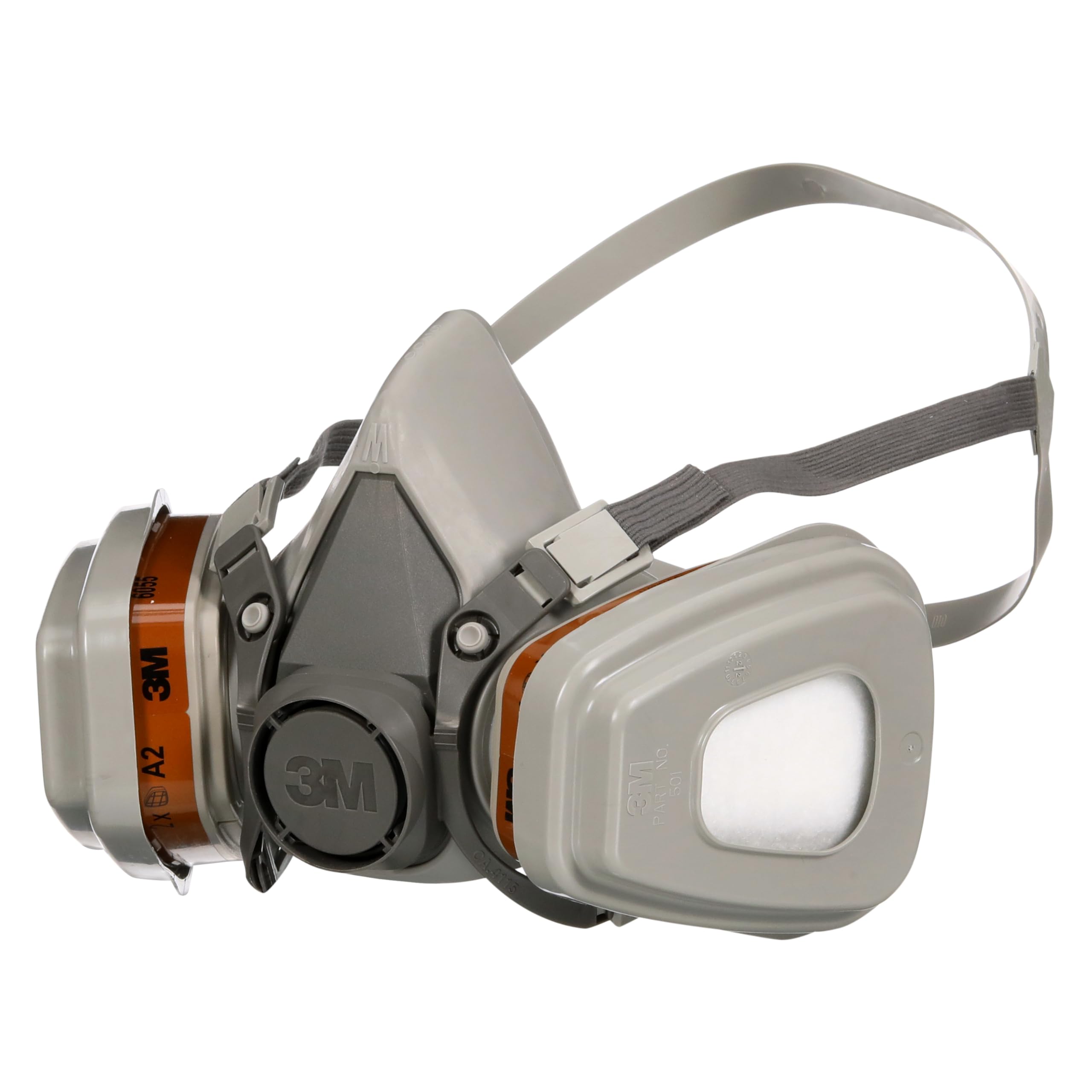 3M Spray Paint Respirator Half-mask 6002C with Removable Filters, Protection Level A2P2 against organic gases, vapours & dust, Reusable Respirator with Valve for easy breathing, 1 Kit (Mask & Filters)