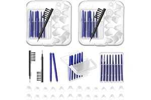 Wovnet Hearing Amplifier Accessories Kit, Compatible with Audien Hearing Amplifier Cleaning Tools, Includes 6 Sizes Silicone Dome, Cleaning Brush and Screwdriver, Wax Guards, Carrying Case(16 Pcs)