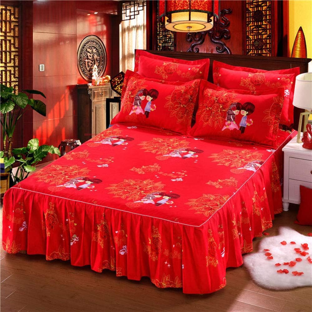 bettüberwurf mit rüschen