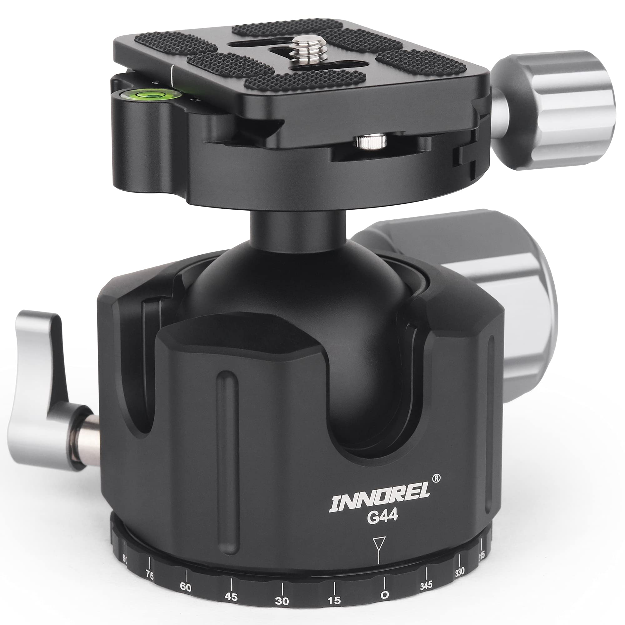 INNOREL G44 Low Profile Tripod Ball Head Panoramic CNC Metal Camera Tripod Ballhead with 1/4" Arca Swiss Universal Quick Release Plate for Tripods,Monopod,DSLR Cameras,Camcorder,Max Load 55lb/25kg