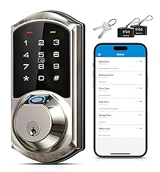 Veise Fingerprint Smart Lock for Front Door, 7-in-1