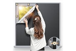 MCANBABY Magnetic Blackout Window Cover 72" x 58" Portable Blackout Curtains for Bedroom, Temporary Black Out Shades Window Privacy Film No Drill Black Out Blinds for Baby Nursery Travel Skylight - Blacks