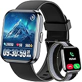 Smart Watch for Men Women, 1.8" Fitness Tracker for Android &amp; iPhone, Answer/Make Calls, Alexa Built-in, Heart Rate/Sleep/SpO2 Monitor Smartwatch, 3ATM Waterproof Watches, 101+ Sport Modes, 2 Bands