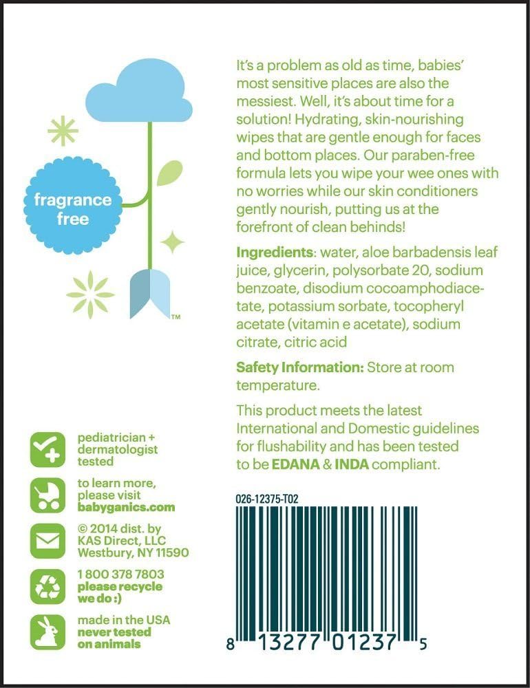 babyganics flushable baby wipes