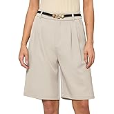 Willit Women's Shorts Wide Leg Dress Casual Work Summer Pleated Shorts High Waisted with Pockets 7" 10"