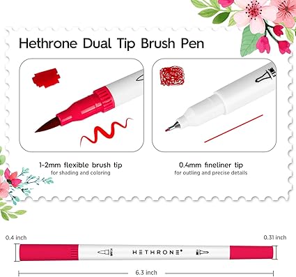 今月限定 特別大特価 Hethrone へスロン 100色 セット カラーペン 水彩毛筆 水性ペン 水彩ペン カラー筆ペン マーカーペン サインペン 両端ペン先 細字と太字 極細 イラスト 塗り絵 イラストマーカー 大人 子供兼用 ギフト プレゼント 収納ケース付き 鮮やか 手帳 塗り絵