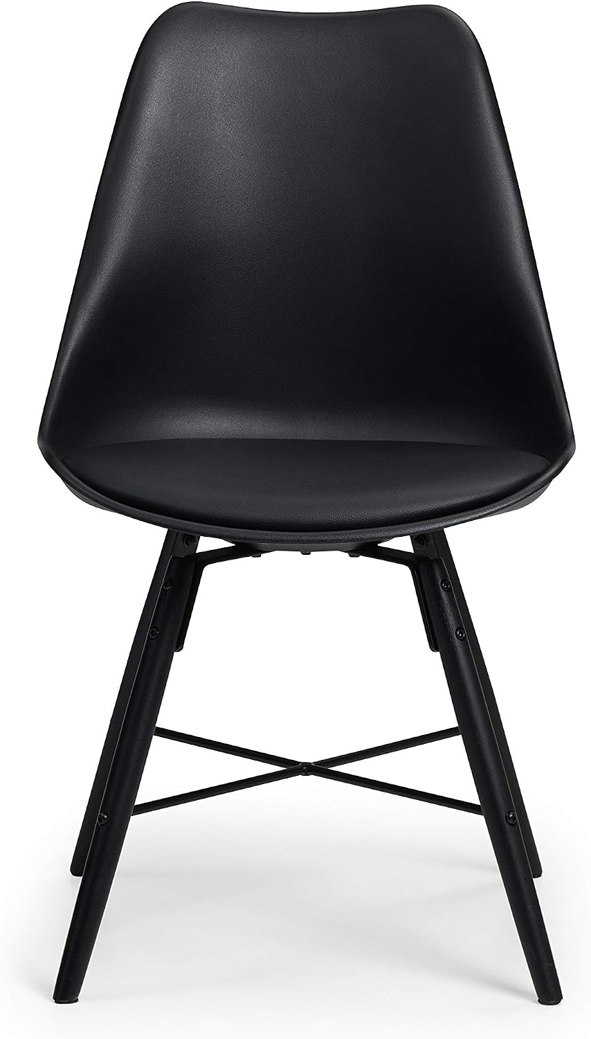 Julian Bowen Black Wood Kari Dining Chairs Set of 2, Height: 83, Width: 48, Depth: 54cm - Image 3