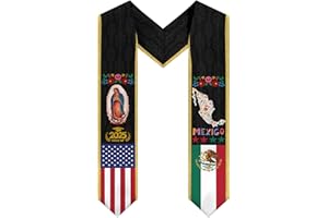 GIFFZERR Class of 2025 Country Flag Graduation Stole Sash - V Shape National Country Flag Sash Graduation Stole