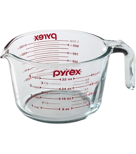 com: Pyrex Prepware 2-Piece Glass Measuring Set, 1 and 2