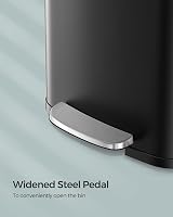SONGMICS 68L Kitchen Bin Pedal Trash Can with Lid Black LTB520B6802 view 4