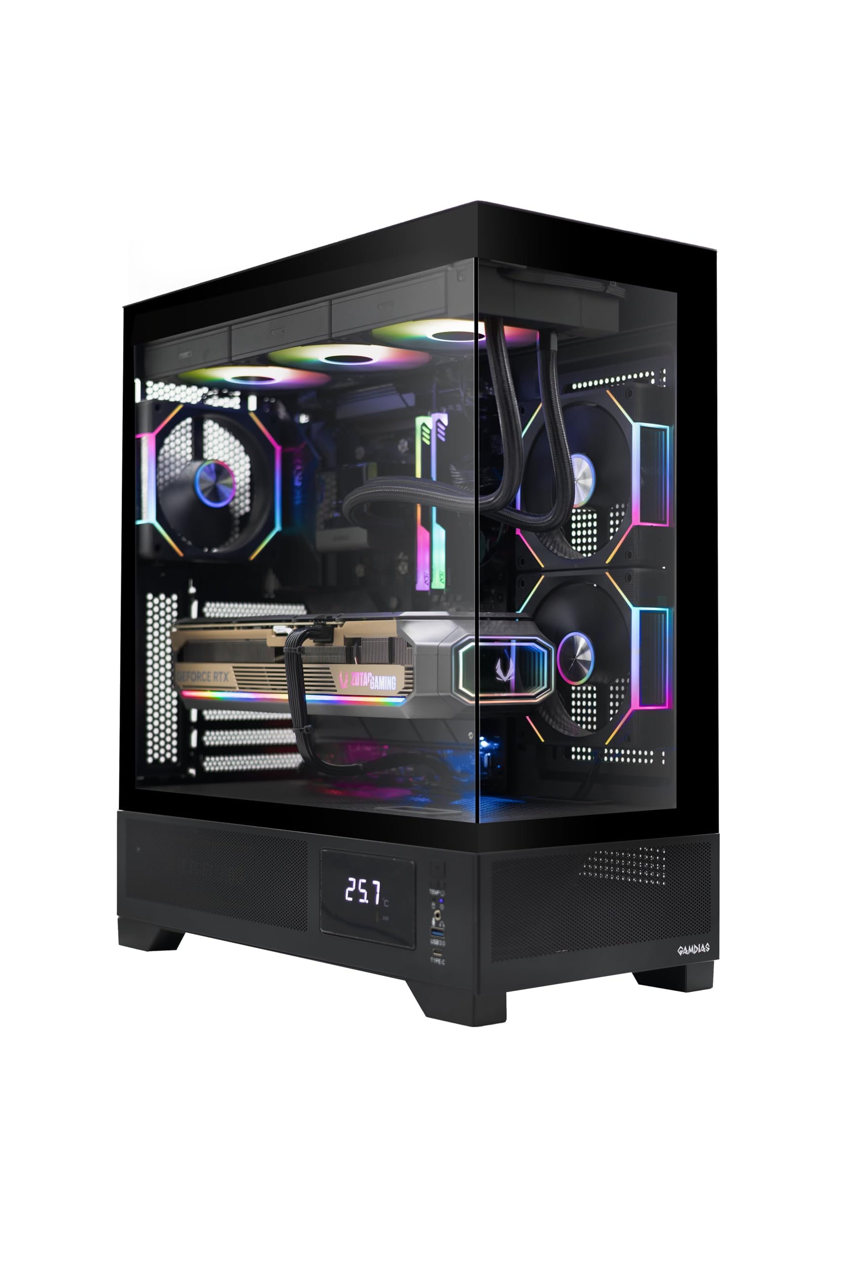 Photo 1 of **FOR PARTS ONLY**
ZOTAC MEK AI-Enhanced Gaming PC Desktop Computer - NVIDIA GeForce RTX 5090, AMD Ryzen 7 9800X3D Up to 5.2GHz, 32GB DDR5 RGB, 2TB NVME M.2 SSD, 1300W 80+ Gold PSU, WiFi 7, Windows 11