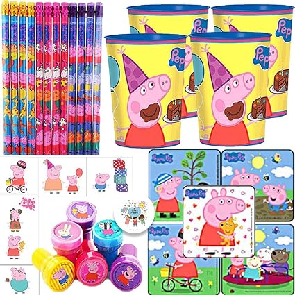 Amazon Com Peppa Pig Birthday Party Favor And Goodie Bag Filler