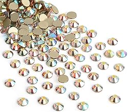 Jollin 576pcs Flatback Rhinestones Glue Fix Crystal