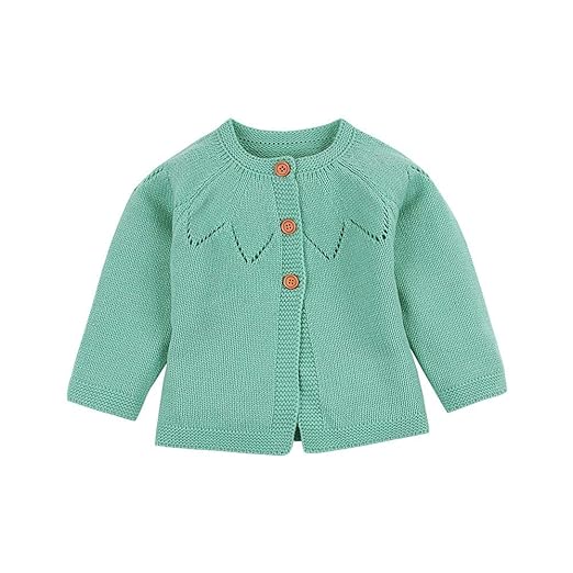 mint green baby cardigan