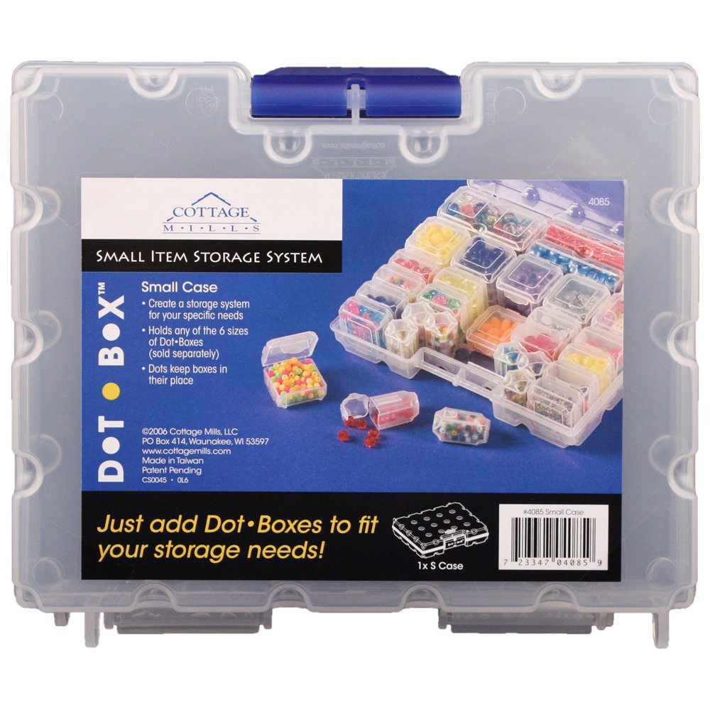 Cottage Mills DotBox® Small Case. Use this empty case to create a custom storage system to meet your needs by filling it with any of 6 sizes of DotBoxes sold separately. Perfect small items storage.