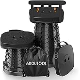 aboutool Collapsible Stool with Soft Removable Cushion & Waterproof Carry Bag - Lightweight Folding Stool, 485lbs Capacity, Portable for Adults, Camping, Fishing, Hiking, Outdoor, Travel