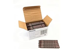 CRAYTASTIC! Bulk Wrapped Crayons Box of 52 (Brown) for Crafting, Parties, Kids - Paper Wrapped - Safety Tested Compliant with ASTM D-4236