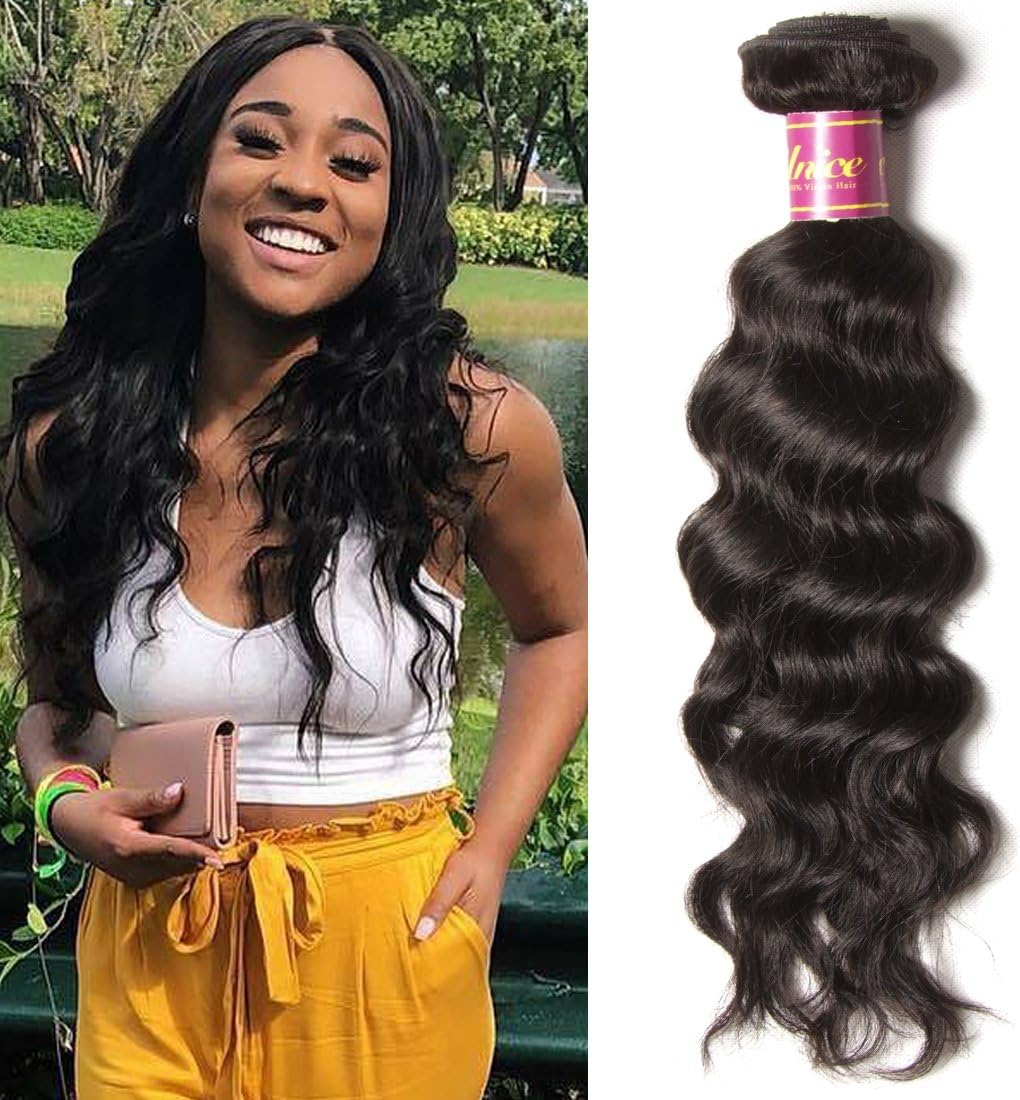Unice 8a Grade Brazilian Natural Wave 1 bundle Virgin Human Hair Extensions Weave Natural Color (20inch)