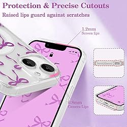 UEEBAI Magnetic for iPhone 14 & iPhone 13 Case, Bow