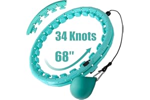 OurStarry 32 Knots Weighted Workout Hoop Plus Size, Smart Waist Exercise Ring for Adults Weight Loss