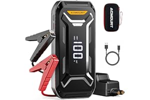 ACMOUNT Car Battery Jump Starter Portable, 6000A 12V Car Jumper Starter with Jump Box (All Gas/10.0L Diesel), LCD Display, USB Quick Charge & LED Light, Ultimate Durable Long-Lasting Battery Jump Pack