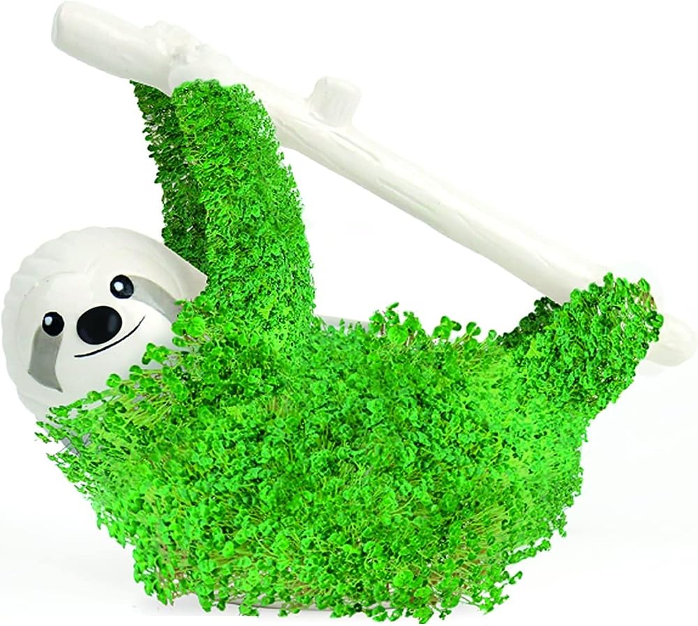 Gift Republic Sloth Chia Planter Grow Kit with Seeds White GR452151