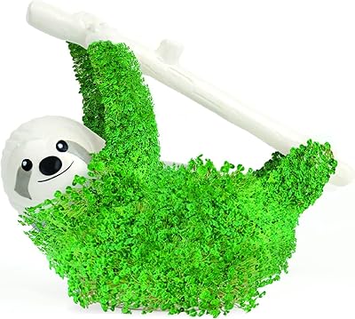 Gift Republic Sloth Chia Planter Grow Kit with Seeds White GR452151