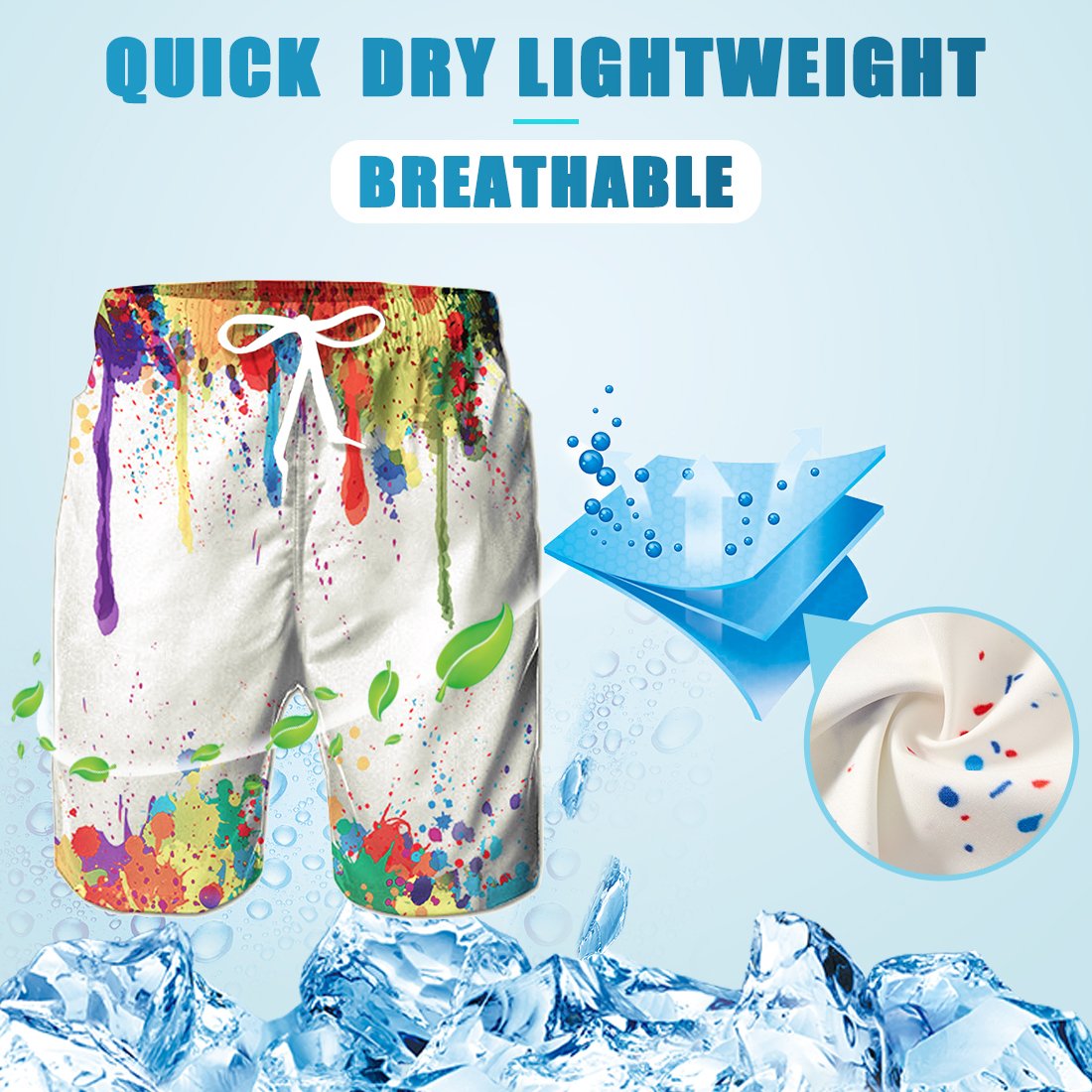 TUONROAD Herren Badeshorts Herren Badeshorts,Spray Painting Druck,Schnell Trockend Boardshorts |Badeshort| Bermuda Shorts |Schwimmhose |Badehosen |Schnelltrocknend |S-XL