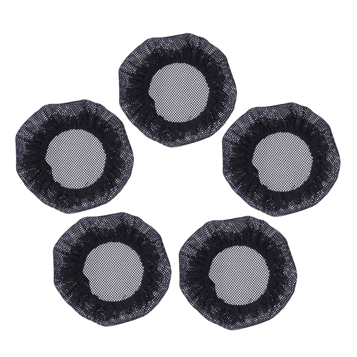 Mikinona 5 Pcs Elastic Ballet Hair Nets for Buns Mesh Hair Accessories for Women Girls Ideal for Dance Skating Performance Use Comfortable Fit Big Hole Design