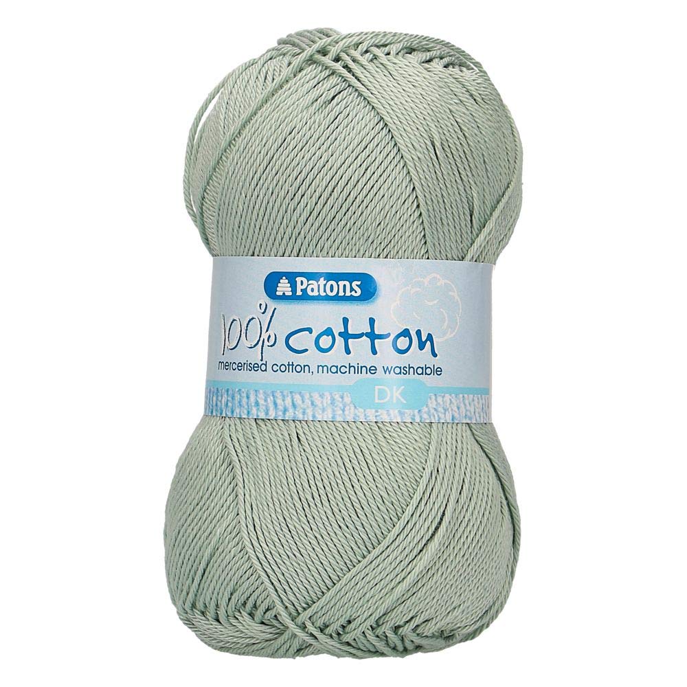 Patons Knitting Yarn, Cotton, Pale Green, One Size