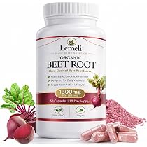 Lemeli Beetroot, Beet Root Capsules 1300mg Nitric Oxide Boos
