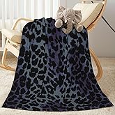 Duduho Leopard Animal Skin Baby Blanket Ultra Soft Black Cheetah Print Throw Blanket All Season Warm Light Weight Cozy Plush Blankets for Home Bedroom Sofa Chair Travel, 40"X30"