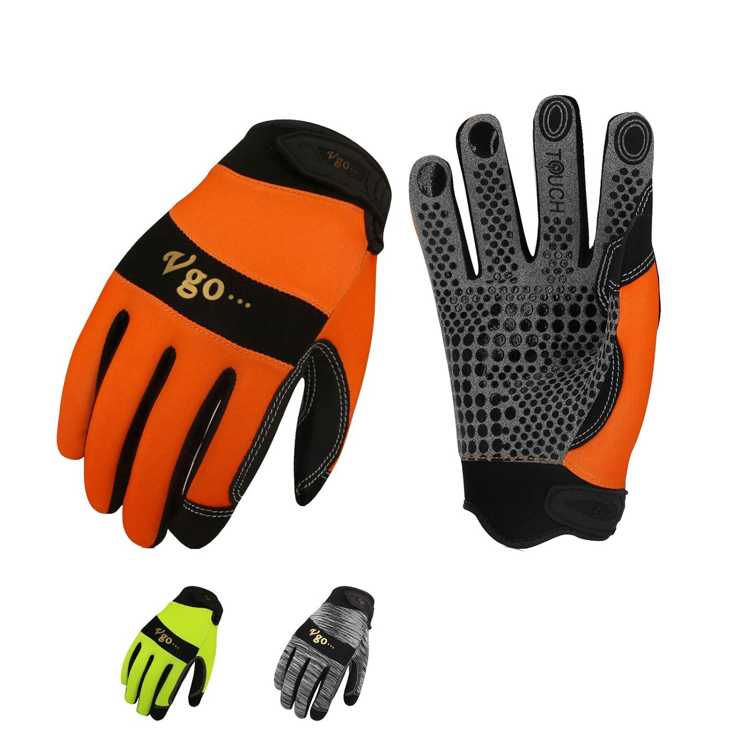 Vgo 3Pairs High Dexterity Synthetic Leather with Silicone Antislip