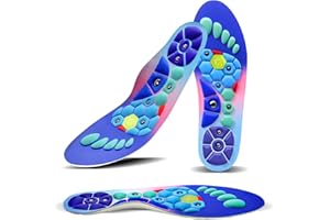 IHUINIYA Orthopedic Acupressure Insoles – Reflexology Massage Insoles for Pain Relief, Comfortable Foot Support for Men and Women (Blue Pink, M(Men 7.5-9/Women8.5-10))