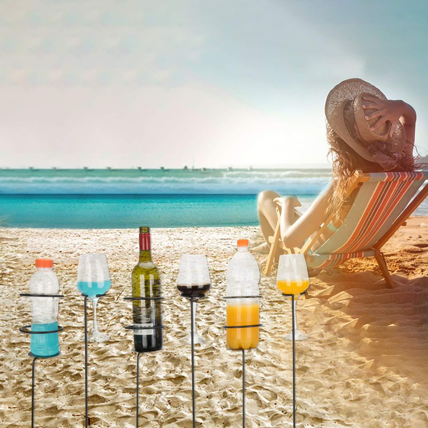 Urban Deco - Juego de 10 estacas Resistentes para Bebidas y ...
